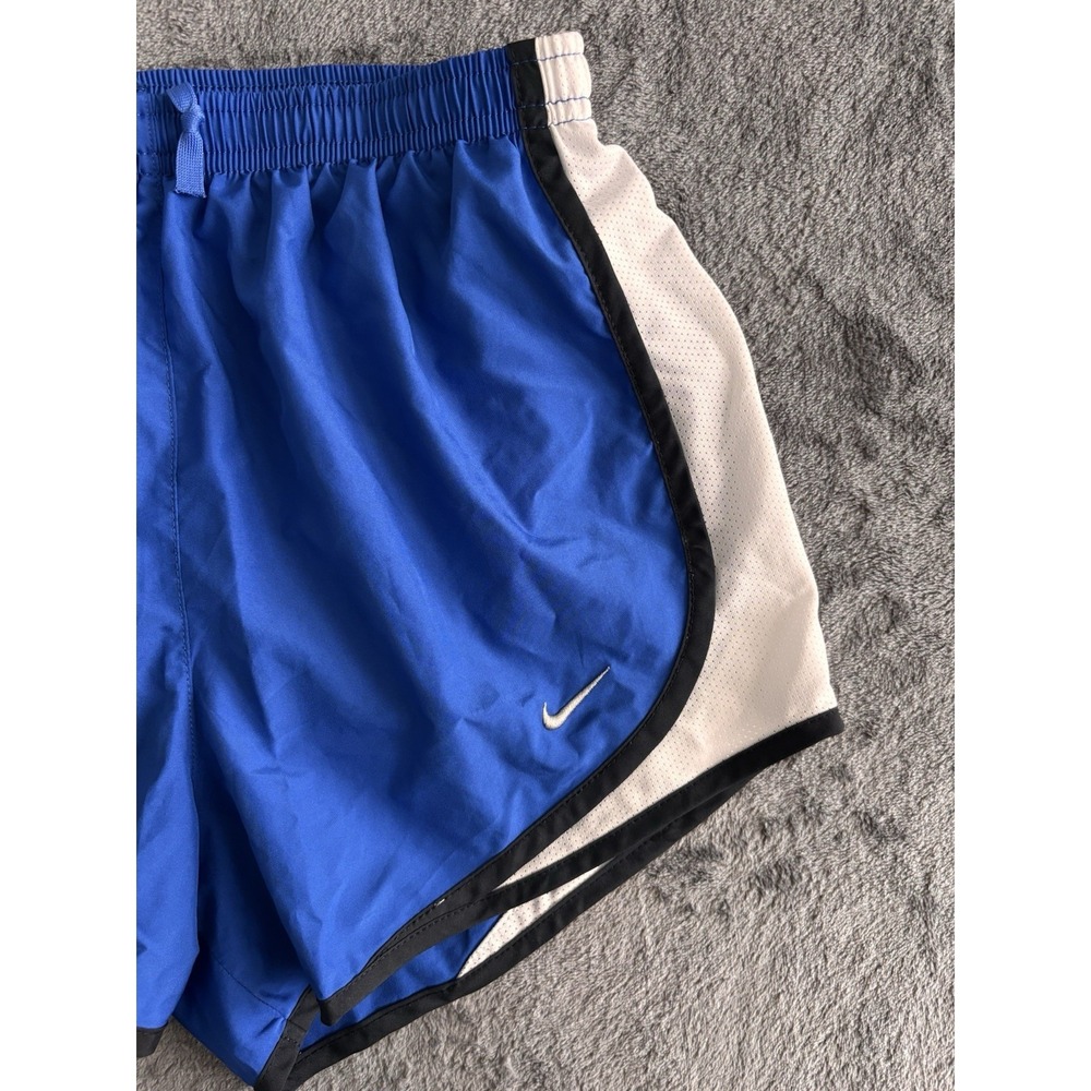 Nike Dri Fit Running Shorts Womens XS Blue Athletic Gym Lightweight Swoosh Pool - Picture 3 of 12